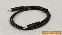Adaptor - wiązka AUX - kabel Jack 3,5mm -> 3,5mm - 1,2m czarny