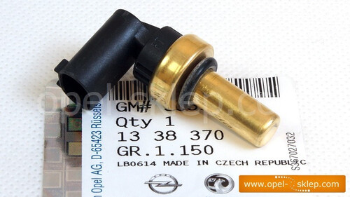 Czujnik temperatury silnika w obudowie termostatu - 6338045 / 1338370 OPEL - GM